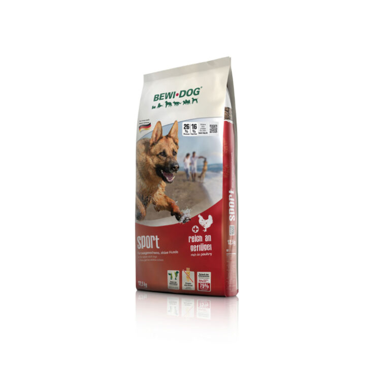 Dog food bag for active dogs
