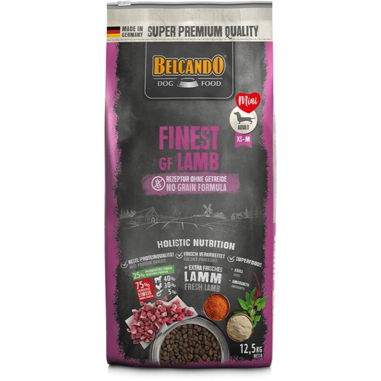Belcando dog food, lamb flavor.