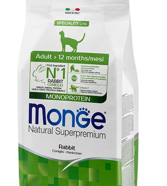 MONGE Natural SuperpremiumMonoprotein Adult CatRabbit