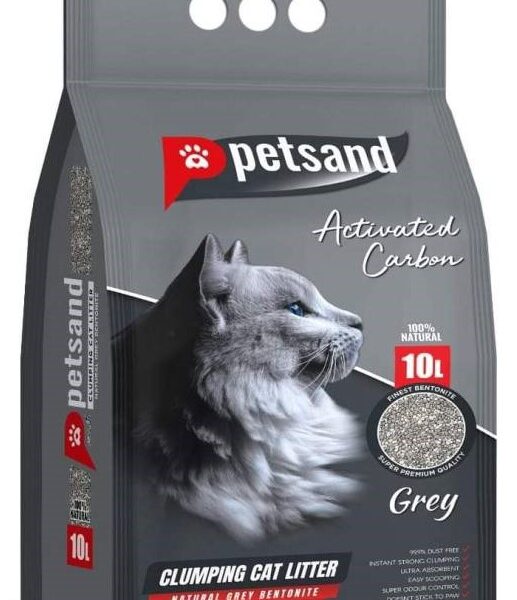 Cat Litter PETSAND Grey Activated Carbon 10L