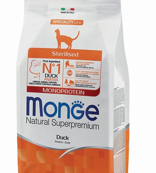 MONGE Natural SuperpremiumMonoprotein Sterilised CatDuck