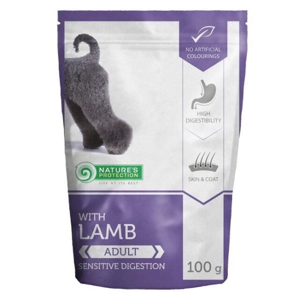 Nature’s Protection Sensitive digestion Adult dog With lamb, canned food for adultdog, in a pouch